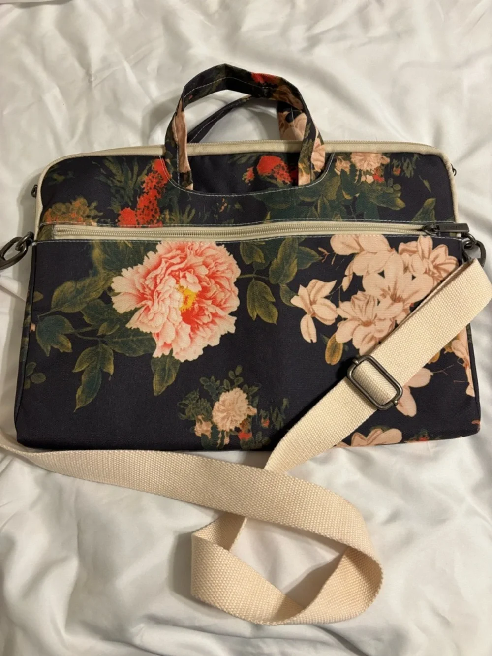 DACHEE Floral Laptop Bag 15.6” Briefcase Messenger Shoulder Bag Padded